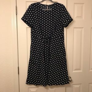 Banana Republic Navy Printed Dress